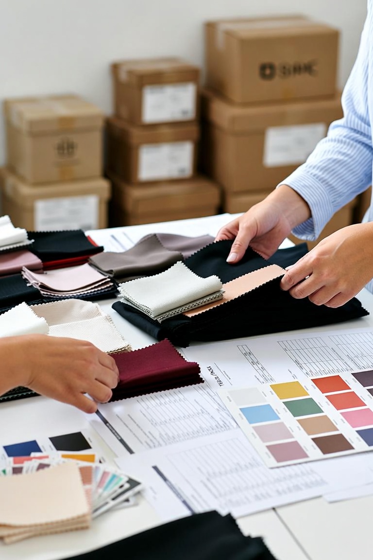 Apparel sourcing and sampling with overseas suppliers