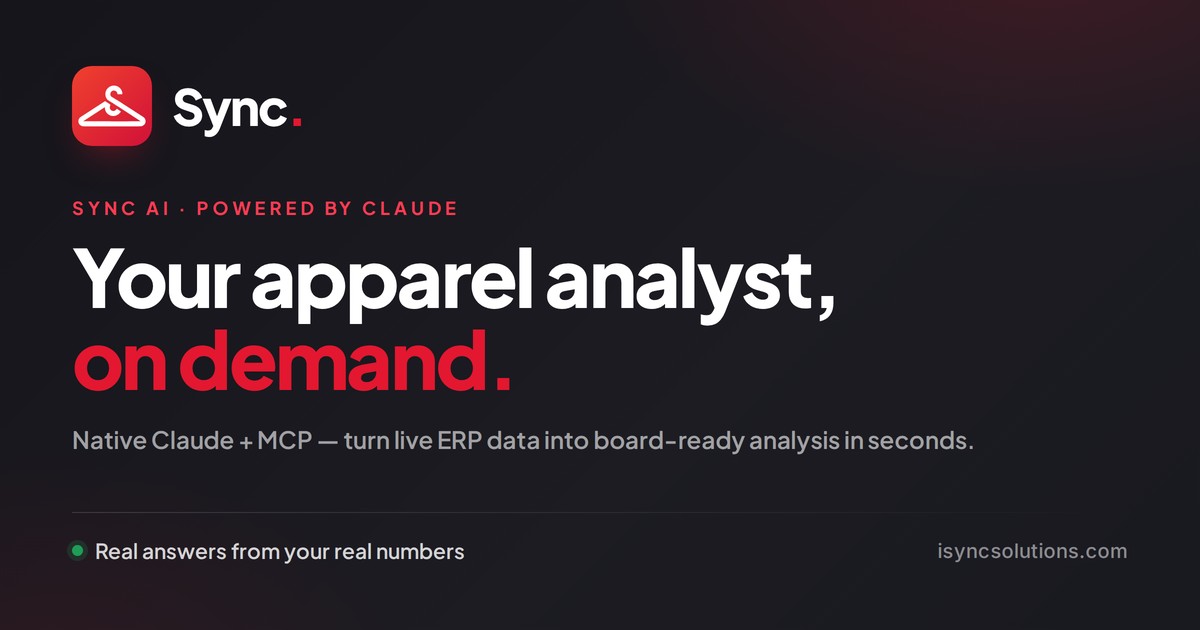 Sync AI - Apparel analytics & automation, powered by Claude