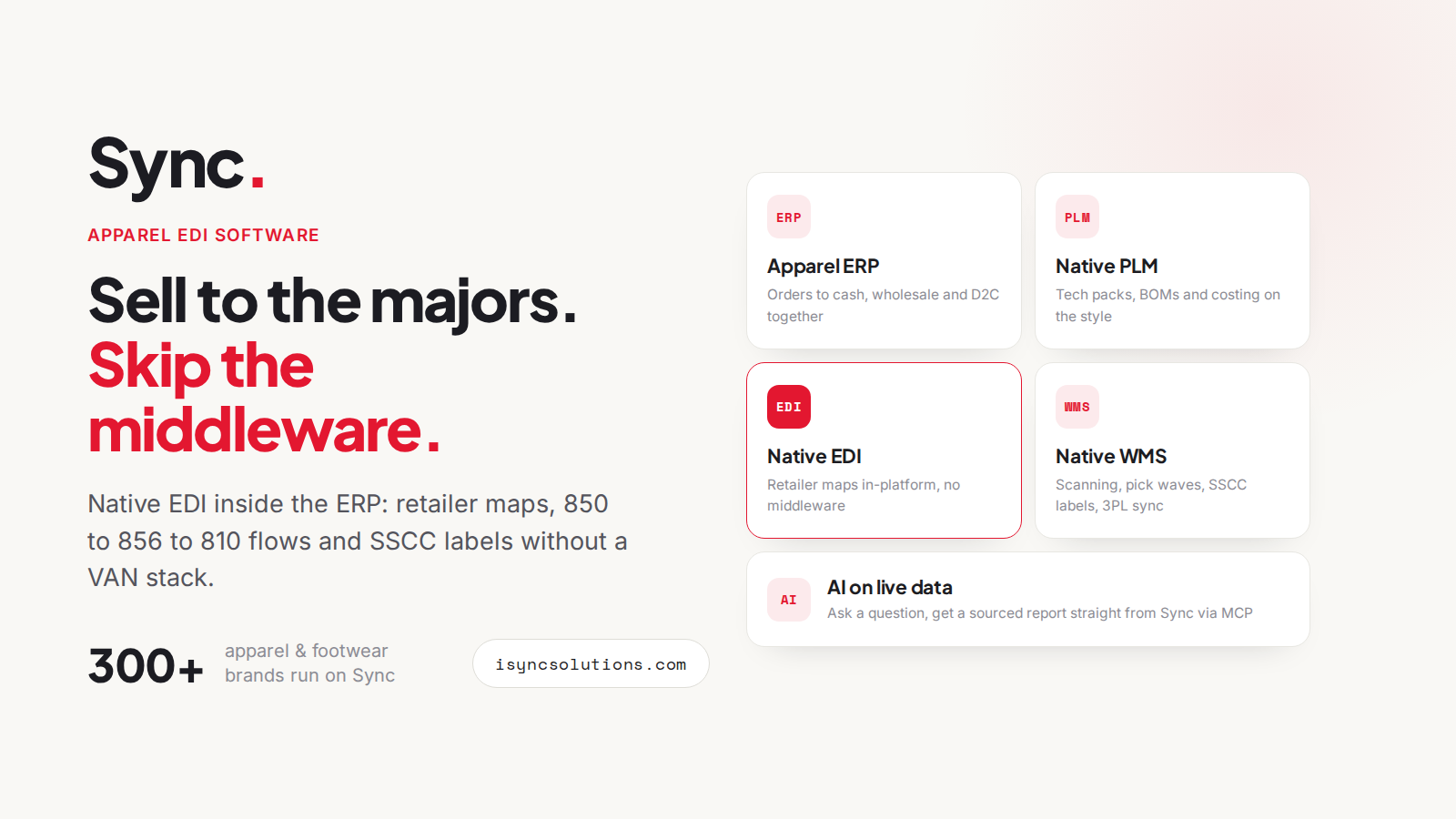 Sync apparel EDI software with native retailer maps inside the ERP platform